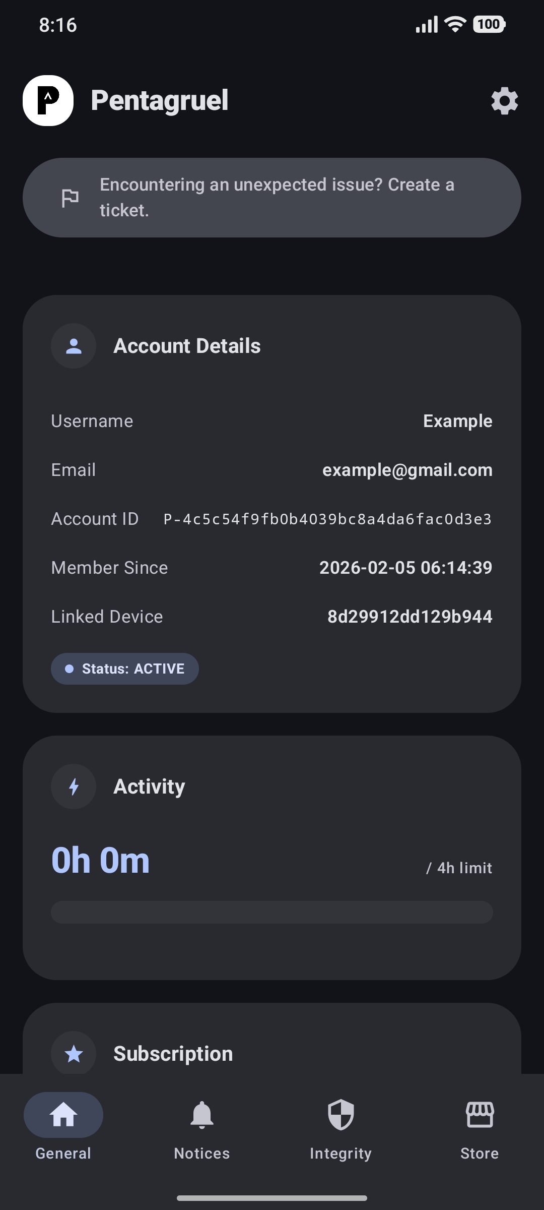 Dashboard Support Banner