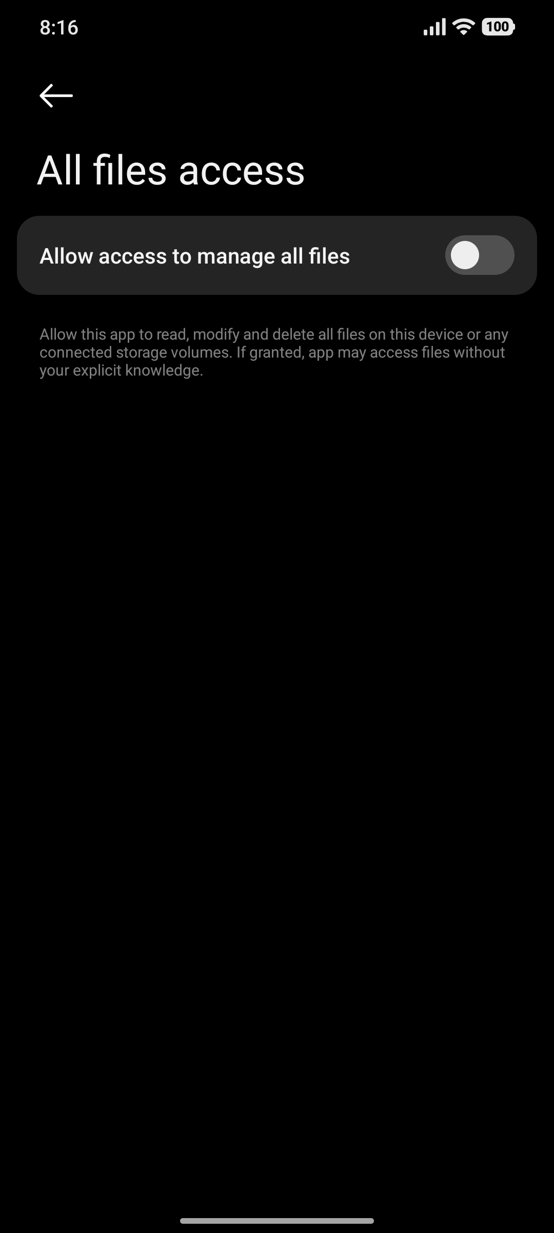 System Settings Interface